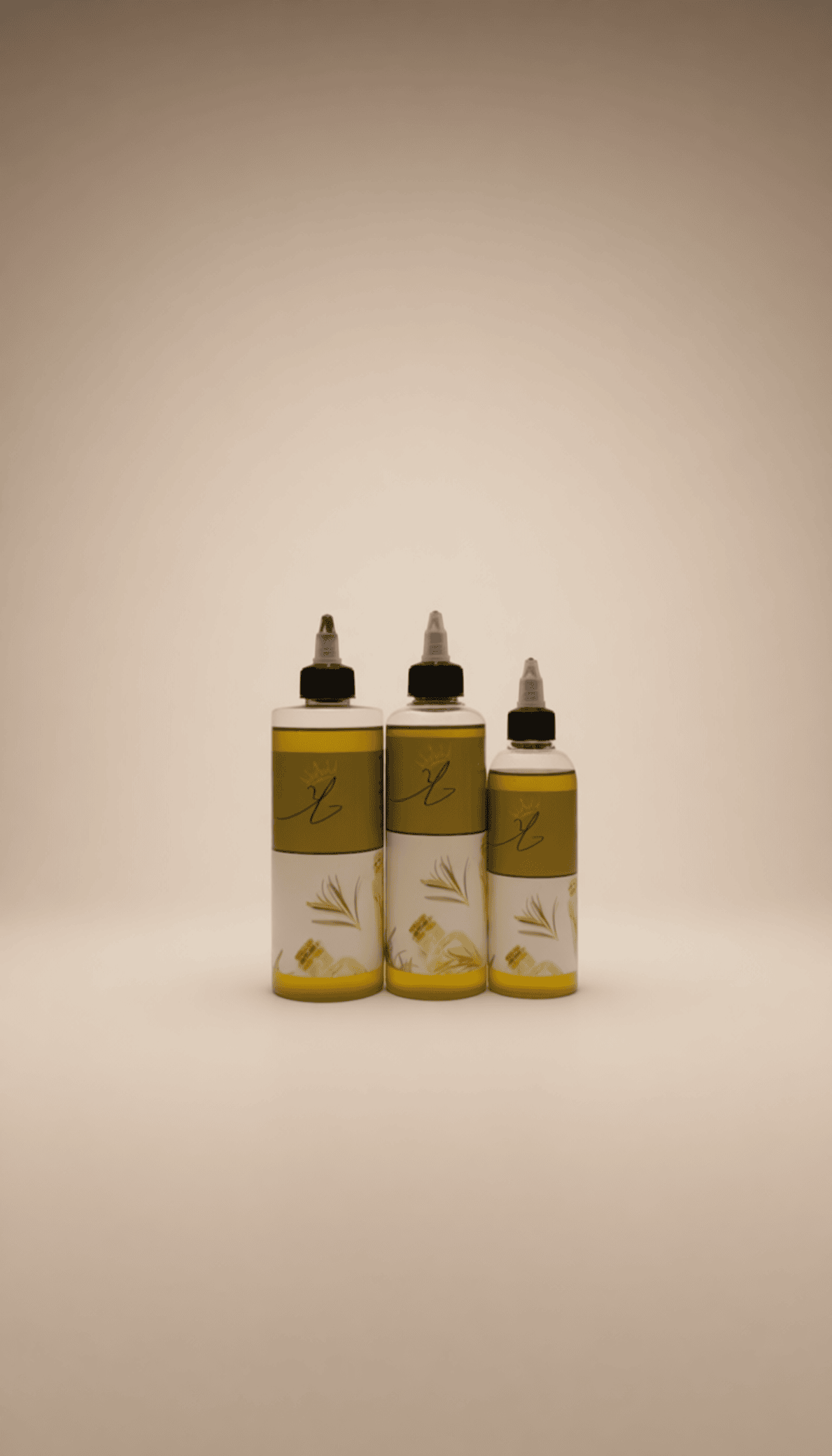 kowluxé hair oil in 10oz, 8oz, and 5oz sizes